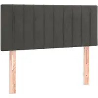 vidaXL Tête de lit gris foncé 90x5x78/88 cm velours