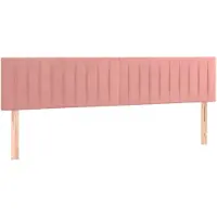 vidaXL Têtes de lit 2 pcs. Rose 80x5x78/88 cm velours
