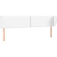 vidaXL Tête de lit avec oreilles blanc 203x23x78/88 cm similicuir