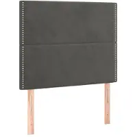 vidaXL Têtes de lit 2 pcs. Gris foncé 80x5x78/88 cm velours