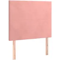 vidaXL Têtes de lit 2 pcs. Rose 90x5x78/88 cm velours