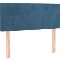 vidaXL Tête de lit bleu foncé 100x5x78/88 cm velours