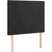 vidaXL Têtes de lit 2 pièces noir 100x5x78/88 cm velours