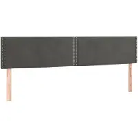 vidaXL Têtes de lit 2 pcs. Gris foncé 90x5x78/88 cm velours