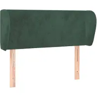 vidaXL Tête de lit avec oreilles vert foncé 103x23x78/88 cm velours