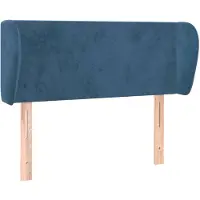 vidaXL Tête de lit avec oreilles bleu foncé 103x23x78/88 cm velours