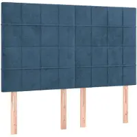 vidaXL Têtes de lit 4 pcs. Bleu foncé 72x5x78/88 cm velours