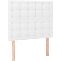 vidaXL Têtes de lit 2 pcs. Blanc 80x5x78/88 cm Similicuir
