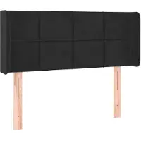 vidaXL Tête de lit avec oreilles noir 103x16x78/88 cm velours
