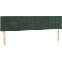 vidaXL Têtes de lit 2 pcs. Vert foncé 80x5x78/88 cm velours