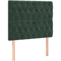 vidaXL Têtes de lit 2 pcs. Vert foncé 100x7x78/88 cm velours