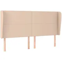vidaXL Tête de lit avec oreilles cappuccino brun 203x23x118/128cm similicuir