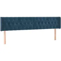 vidaXL Têtes de lit 2 pcs. Bleu foncé 100x7x78/88 cm velours