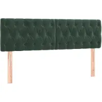 vidaXL Têtes de lit 2 pcs. Vert foncé 80x7x78/88 cm velours