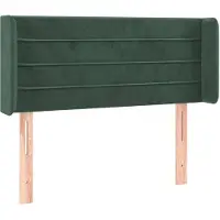 vidaXL Tête de lit avec oreilles vert foncé 83x16x78/88 cm velours