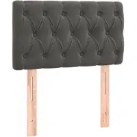 vidaXL Tête de lit gris foncé 80x7x78/88 cm velours