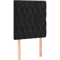 vidaXL Têtes de lit 2 pcs. noir 80x7x78/88 cm velours