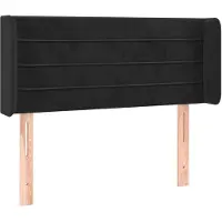 vidaXL Tête de lit avec oreilles noir 83x16x78/88 cm velours
