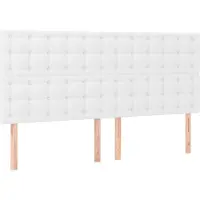 vidaXL Têtes de lit 4 pcs. Blanc 100x5x78/88 cm Similicuir