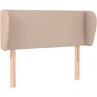 vidaXL Tête de lit avec oreilles cappuccino brun 103x23x78/88 cm similicuir