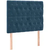 vidaXL Têtes de lit 2 pcs. Bleu foncé 100x7x78/88 cm velours