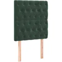 vidaXL Têtes de lit 2 pcs. Vert foncé 80x7x78/88 cm velours