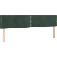 vidaXL Têtes de lit 2 pcs. Vert foncé 100x5x78/88 cm velours