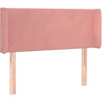 vidaXL Tête de lit avec oreilles rose 93x16x78/88 cm velours
