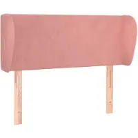 vidaXL Tête de lit avec oreilles rose 83x23x78/88 cm velours