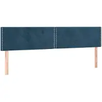 vidaXL Têtes de lit 2 pcs. Bleu foncé 100x5x78/88 cm velours