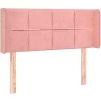 vidaXL Tête de lit avec oreilles rose 83x16x78/88 cm velours