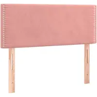 vidaXL Tête de lit rose 100x5x78/88 cm velours