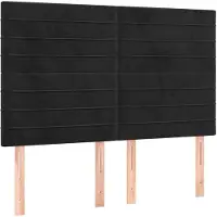 vidaXL Têtes de lit 4 pcs. noir 72x5x78/88 cm velours