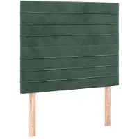 vidaXL Têtes de lit 2 pcs. Vert foncé 100x5x78/88 cm velours