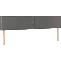 vidaXL Têtes de lit 2 pcs. Gris 100x5x78/88 cm Similicuir