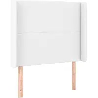 vidaXL Tête de lit avec oreilles blanc 103x16x118/128 cm similicuir