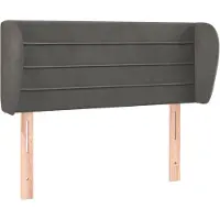 vidaXL Tête de lit avec oreilles gris foncé 103x23x78/88 cm velours
