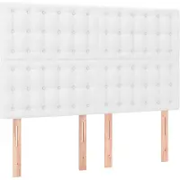 vidaXL Têtes de lit 4 pcs. Blanc 72x5x78/88 cm Similicuir