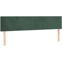 vidaXL Têtes de lit 2 pcs. Vert foncé 80x5x78/88 cm velours