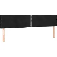vidaXL Têtes de lit 2 pcs. noir 90x5x78/88 cm velours