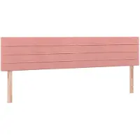 vidaXL Têtes de lit 2 pcs. Rose 100x5x78/88 cm velours