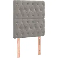 vidaXL Têtes de lit 2 pcs. Gris clair 80x7x78/88 cm velours