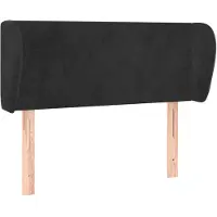 vidaXL Tête de lit avec oreilles Noir 103x23x78/88 cm Velours
