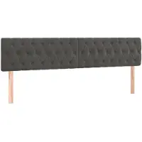 vidaXL Têtes de lit 2 pcs. Gris foncé 100x7x78/88 cm velours