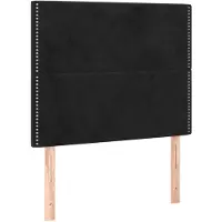vidaXL Têtes de lit 2 pcs. noir 90x5x78/88 cm velours