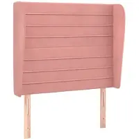 vidaXL Tête de lit avec oreilles rose 83x23x118/128 cm velours