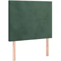 vidaXL Têtes de lit 2 pcs. Vert foncé 90x5x78/88 cm velours
