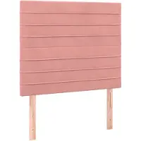 vidaXL Têtes de lit 2 pcs. Rose 80x5x78/88 cm velours