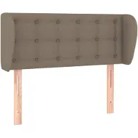 vidaXL Tête de lit avec oreilles taupe 103x23x78/88 cm Tissu