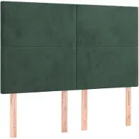 vidaXL Têtes de lit 4 pcs. Vert foncé 72x5x78/88 cm velours